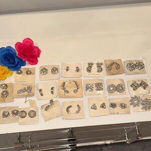 Vintage Crystal Rhinestone Earrings Lot #Himnel1